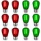 Luxrite S14 LED Edison Red and Green Light Bulbs 0.5W Colored Bulb for String Lights E26 Base, 6PK LR21730 LR21732-6PC - alternate 1